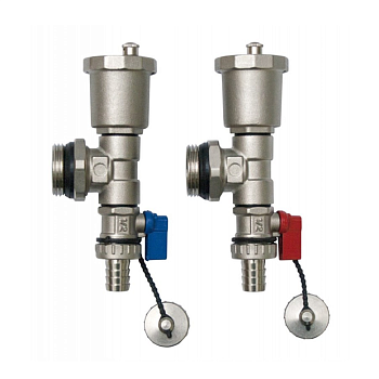 Узел коллекторн. в сборе 1" (тройник, воздухоотводчик, сливной кран) VIEIR